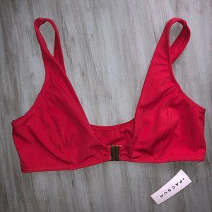 NWT PacSun Red Bikini Top w/Gold Clasp